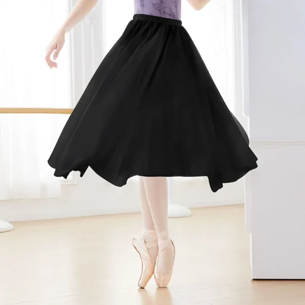 Ballet Skirt Four/Two Layers Long Dance Skirt Adults Soft Mesh Ballet Dance Skirt Performance Skirt For Woman 2