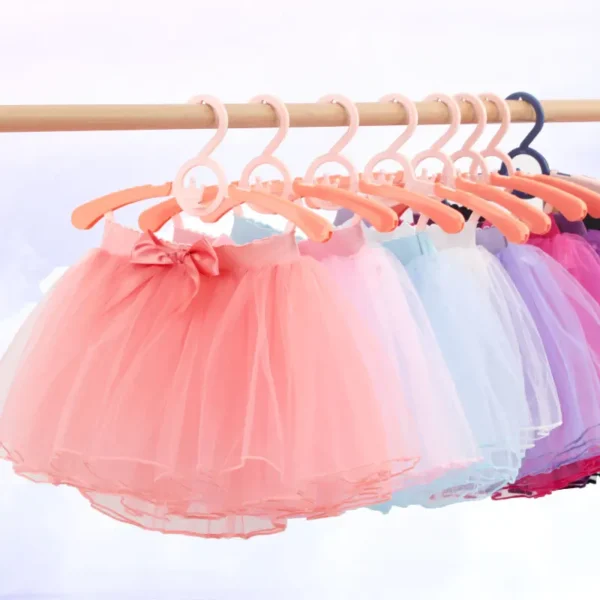 Ballet Skirt Girls Ballet Tutu Fluffy Dance Tutu Skirt Satin Bow Knot Tulle Skirts Ballet Dance Costumes Puffy Short Dresses 6