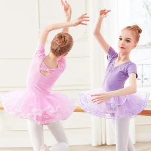 Girls Dance Tutu Dress Swan Lake Costume Cute Bowknot Tulle Dresses Skirts Ballerina Dancing Clothing 1