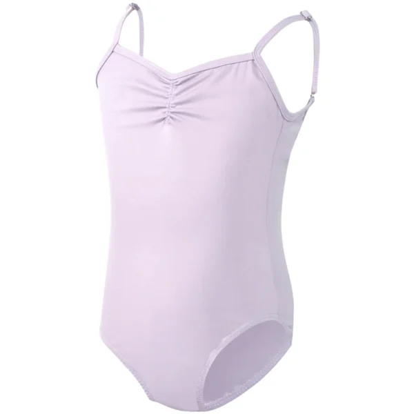 Ballet Leotards Girls Gymnastics Leotard Camisole Leotards Drawstring V Back Nylon Dance Leotards Ballet Bodysuit For Girls 6