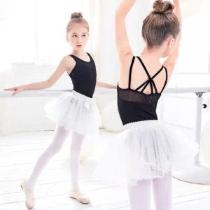 Kids Ballet Leotards Ballet Dance Girls Black Camisole Gymnastics Leotard Children Spaghetti Straps Dance Costumes 1